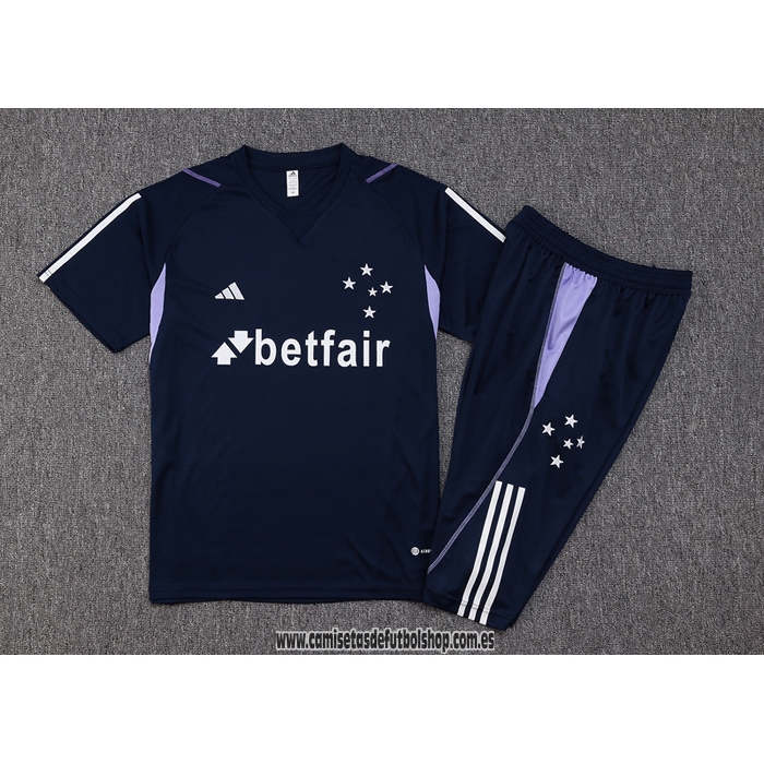 Chandal del Cruzeiro 23-24 Manga Corta Azul - Pantalon Corto
